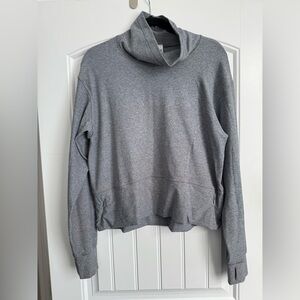 Lululemon Heather Gray Funnel Neck Pullover light Sweatshirt size 10